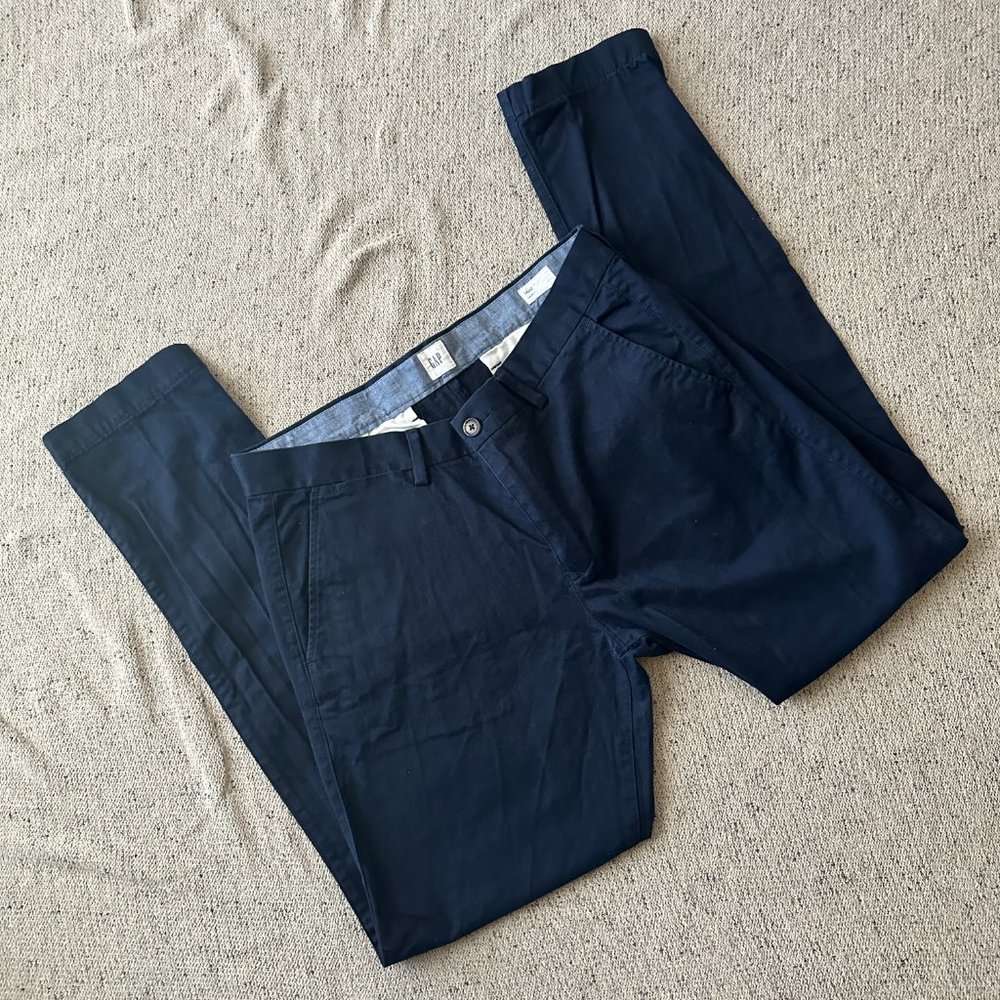 Gap 34x32 Skinny Chinos Navy Men